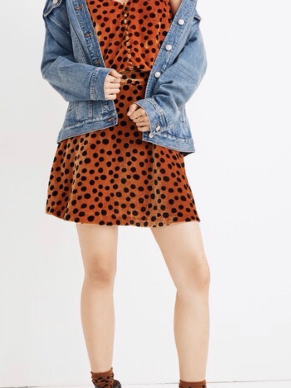 Madewell, Velvet Skirt, polka dot, 4